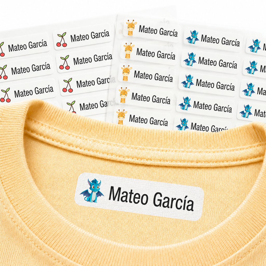 Etiquetas Termoadhesivas para Ropa Personalizadas - Resistentes y Suaves