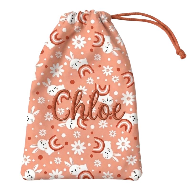 Bolsa Merienda y Muda Personalizado con Nombre Bordado