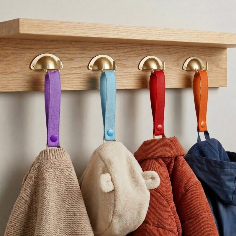 Colgadores para Bata y Abrigo — Sin Coser, Botón a Presión (5 uds.)