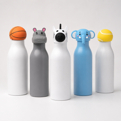 Botella Térmica Infantil de Acero Inoxidable – Animales y Deportes