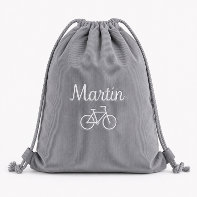 Mochila de Cuerdas de Pana Infantil – Personalizable con Nombre y Dibujo - mochila personalizada SticTag