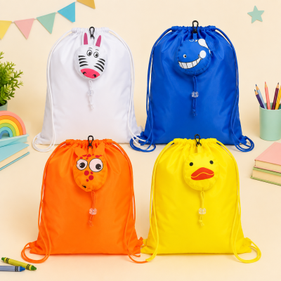 Mochila Infantil Plegable de Animales con Cuerdas - mochila personalizada SticTag